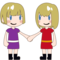 Two Women Holding Hands - Light emoji on Emojidex